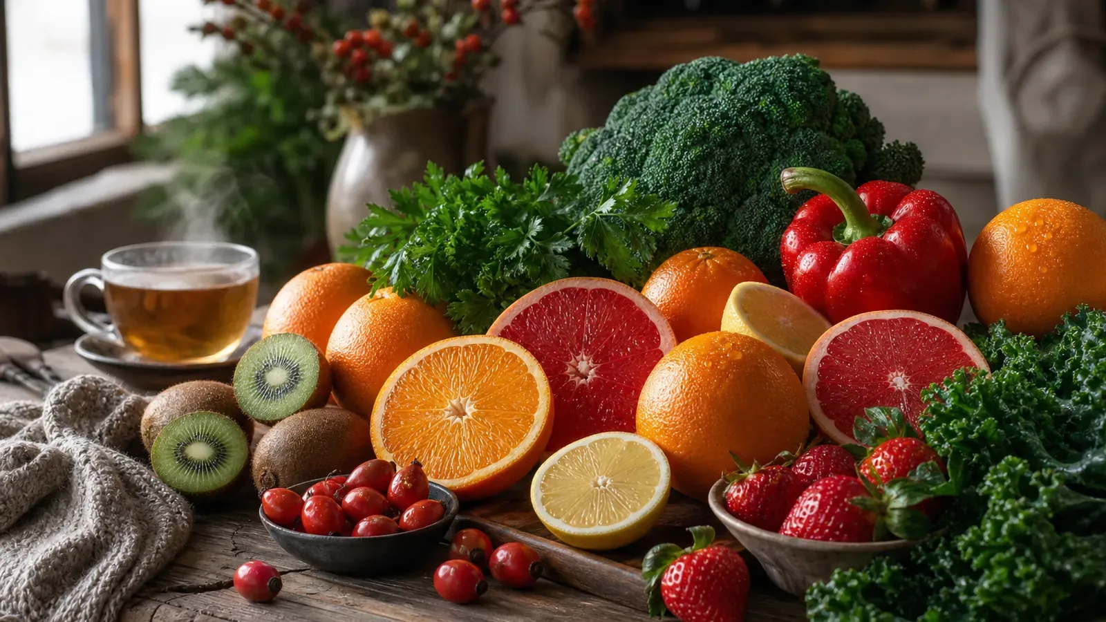 Aliments riches en vitamine C pour passer l'hiver