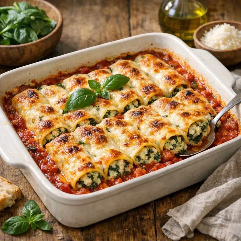 La Recette des Cannellonis aux épinards réussit sans précuisson