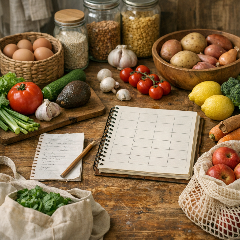 La liste de courses des repas de la semaine devient un guide pratique