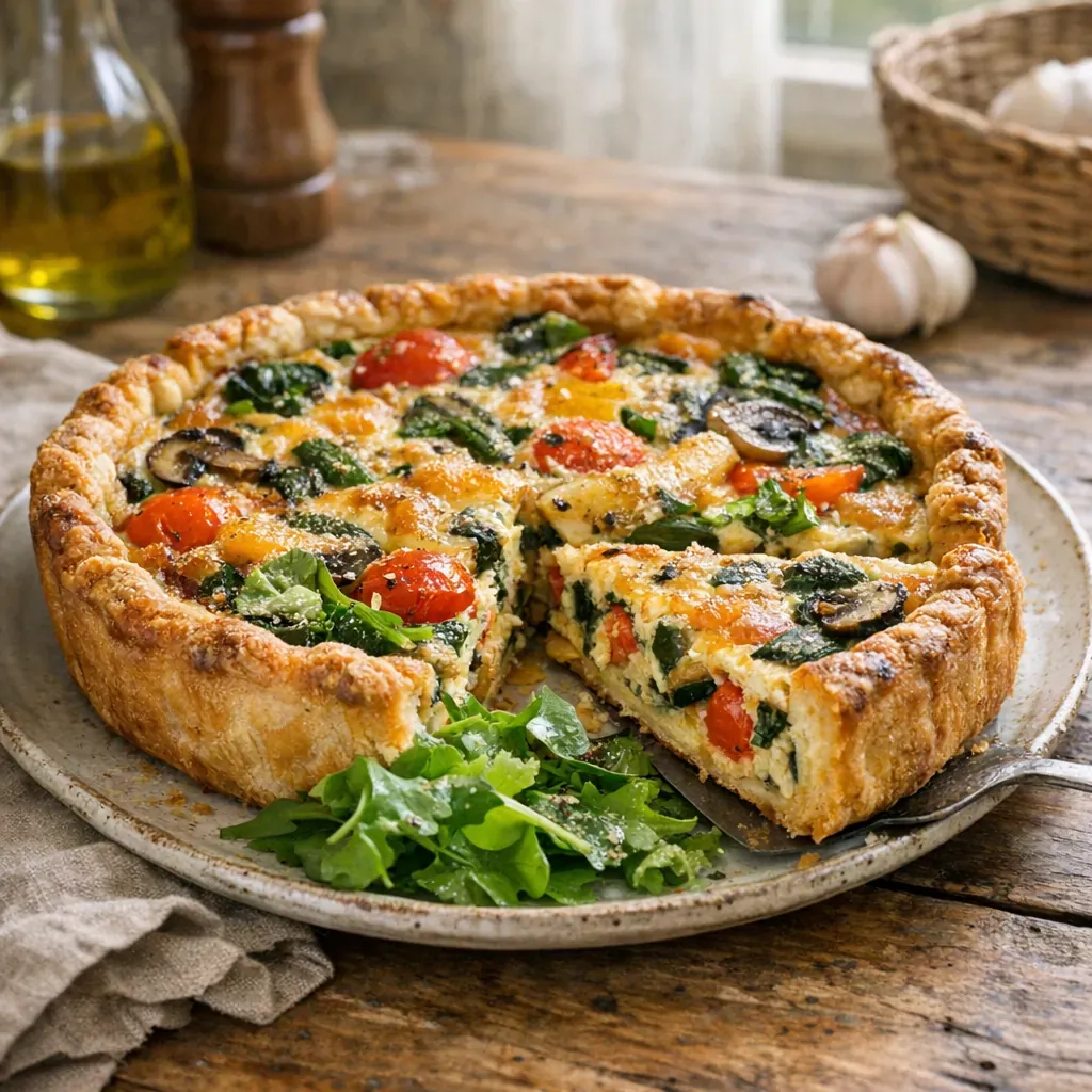 La meilleure Quiche aux légumes se prépare sans pâte détrempée