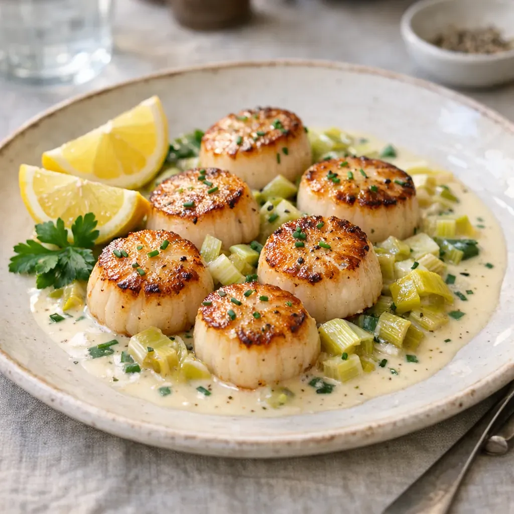 Cette Recette de Noix de Saint-Jacques à la crème reste simple