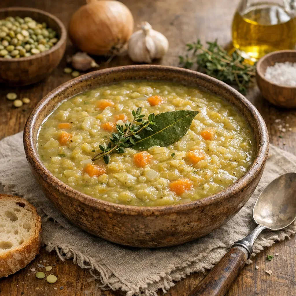 Cette recette simple de Pois cassés devient une Purée ou un Dahl