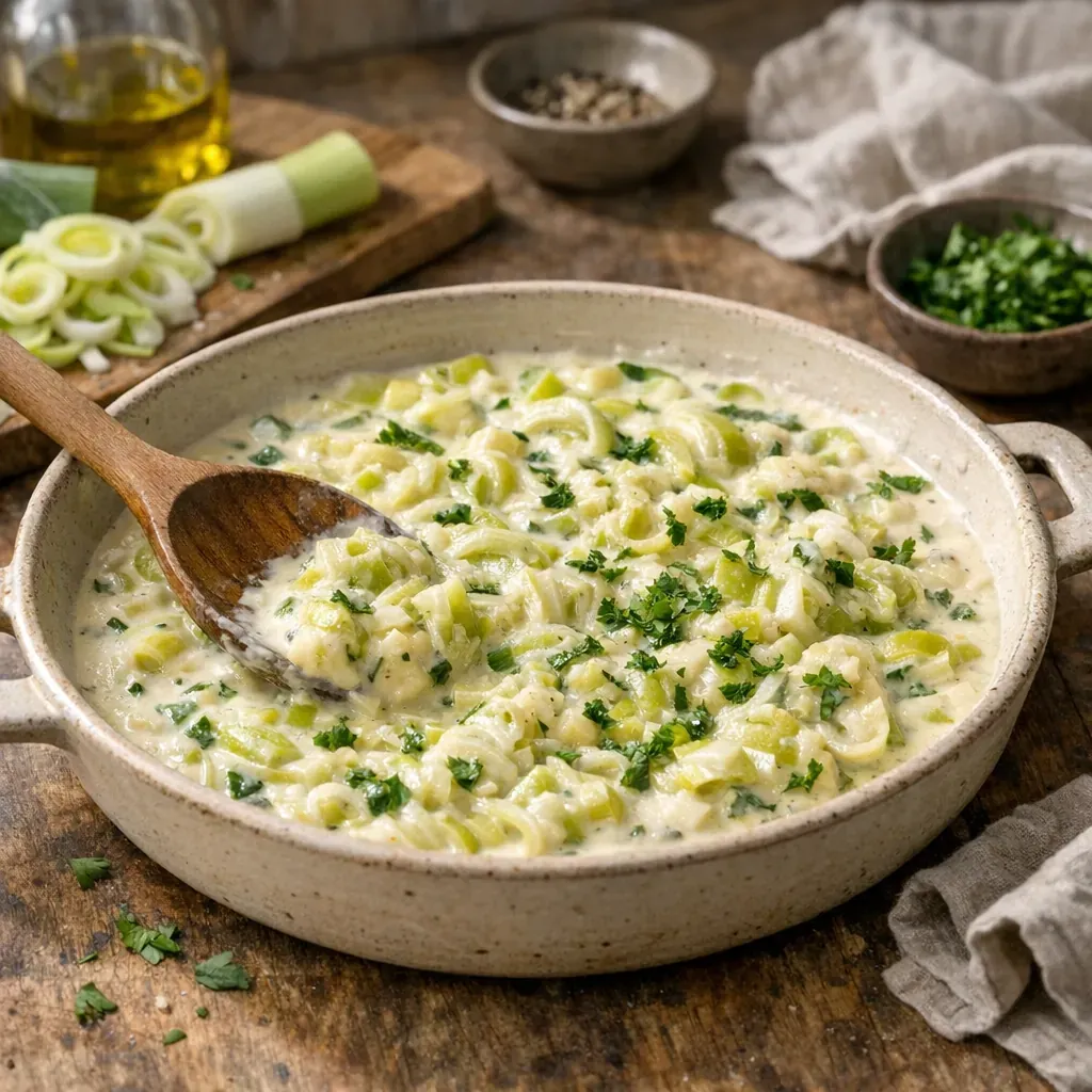 La Recette de Fondue de poireaux se réussit avec ces repères