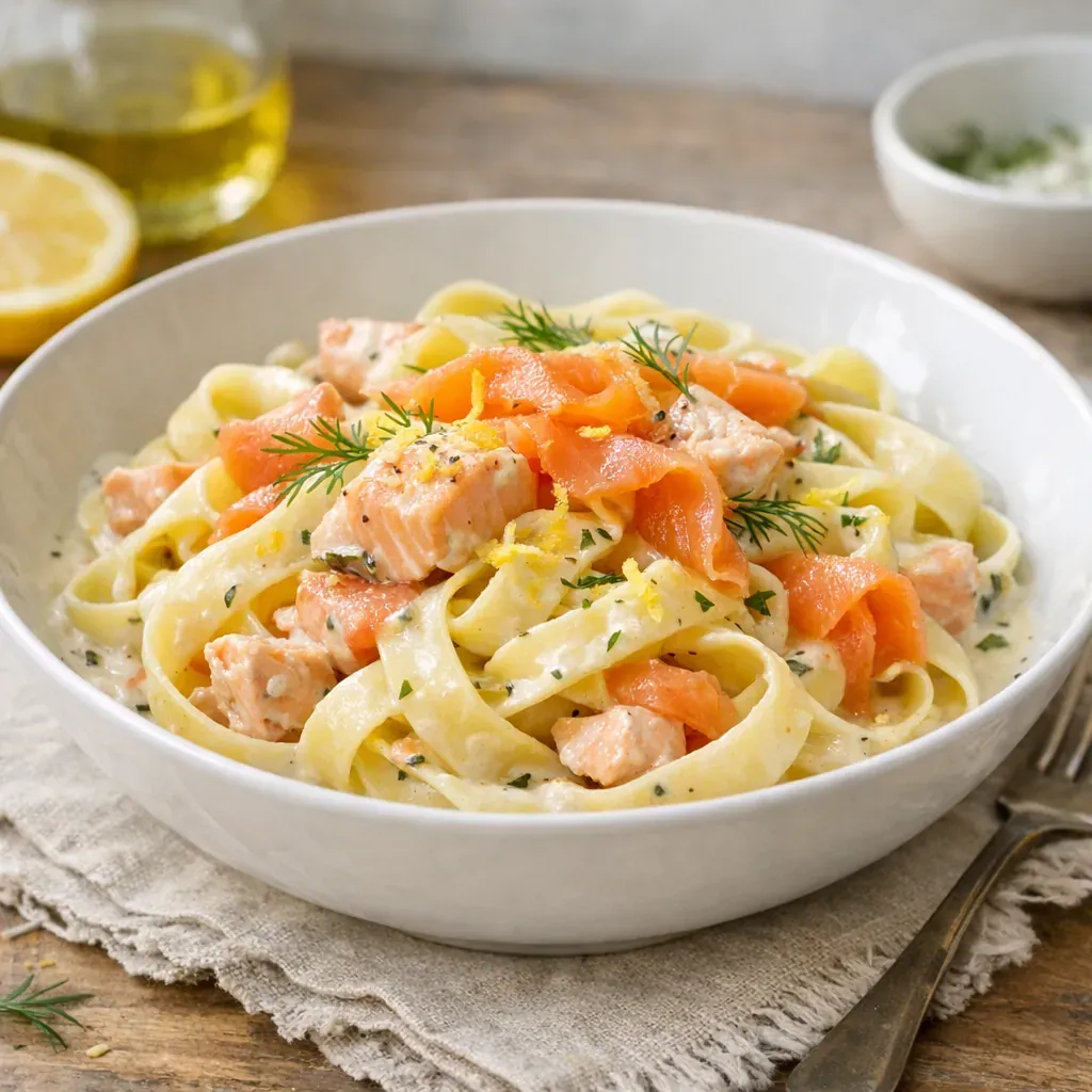 La Recette de Pâtes au Saumon : facile, crémeuse et rapide