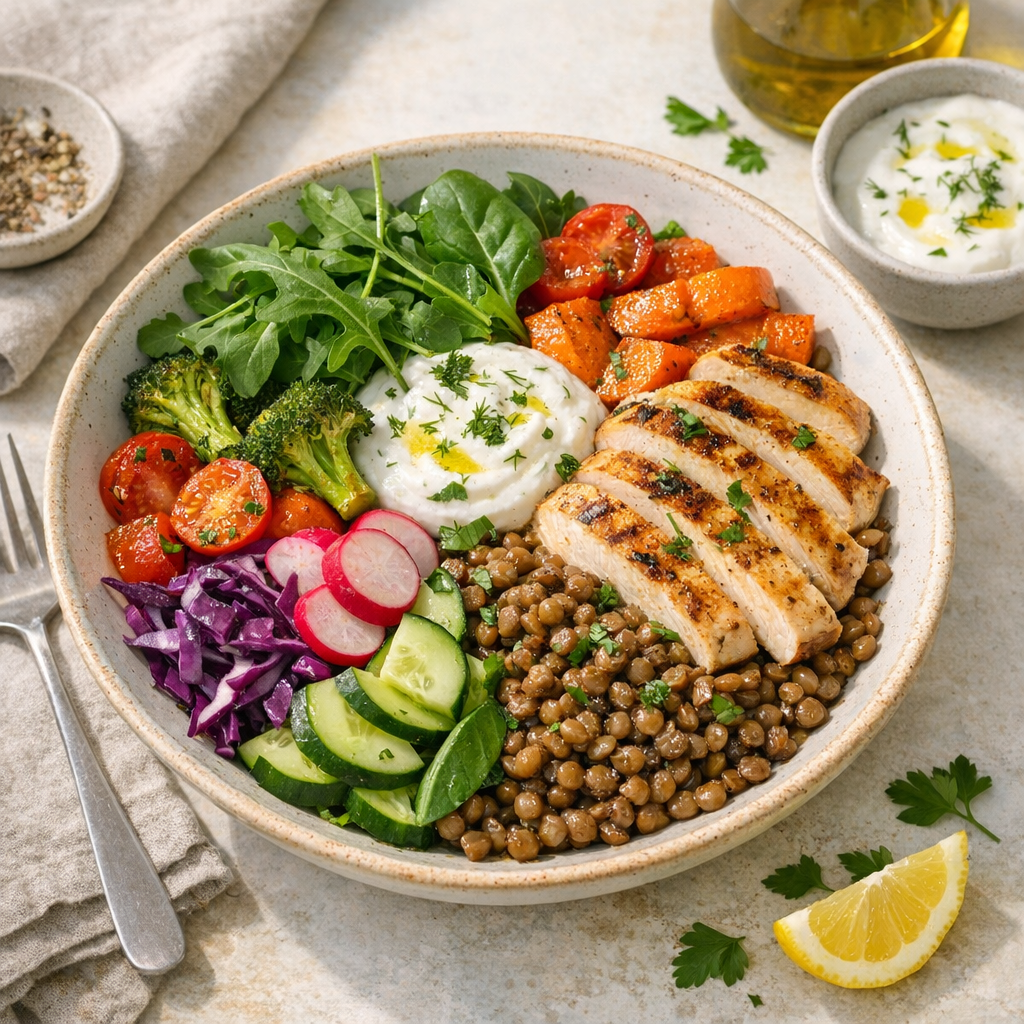 Cette recette de repas équilibré simple utilise une méthode facile