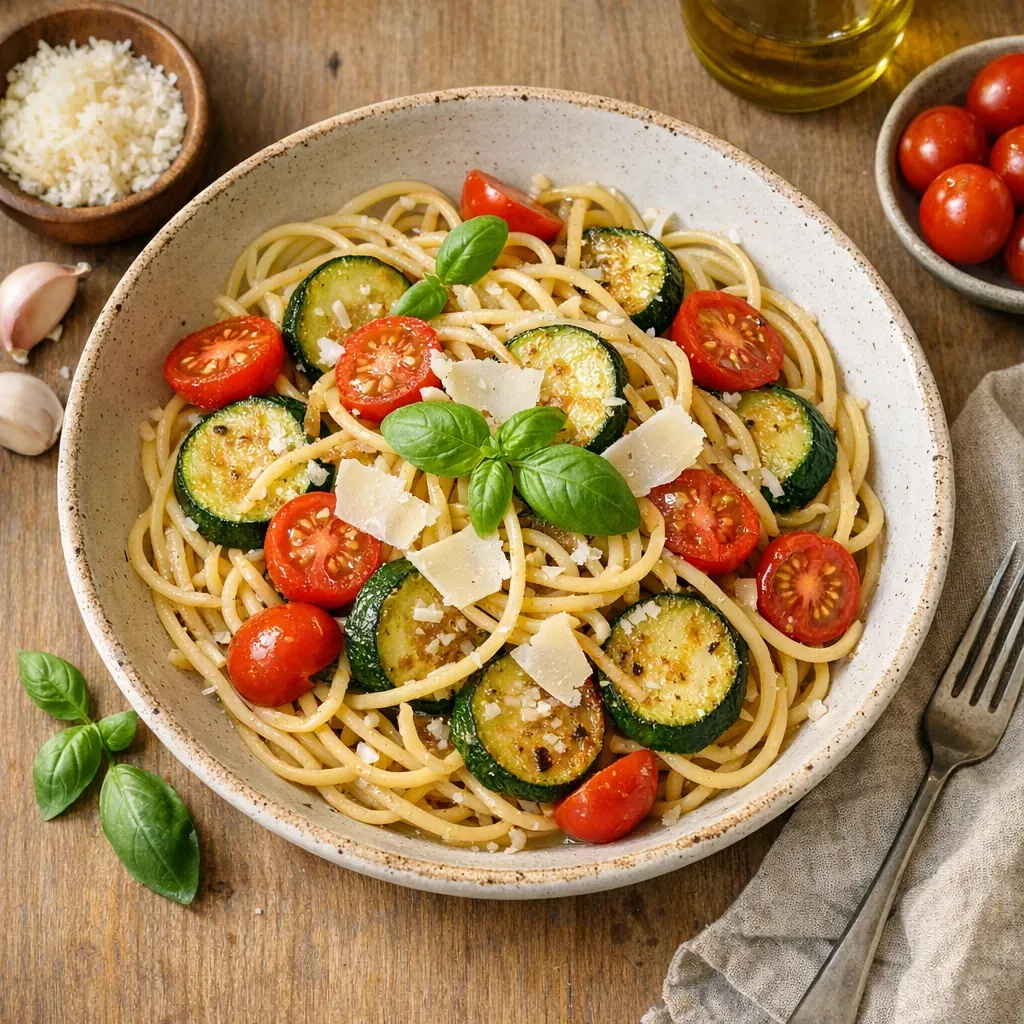 Les recettes de Pâtes aux courgettes : faciles et adaptables