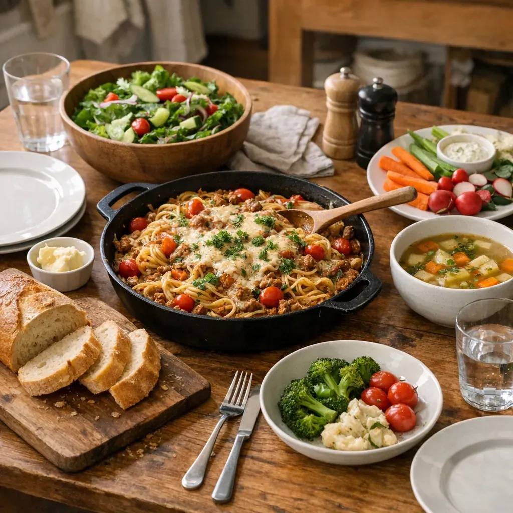 Un repas du soir familial rapide commence par des idées concrètes